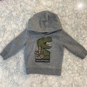 Jumping Beans Unstoppable Dinosaur Hoodie. Gray, Great Condition!